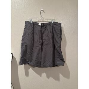 Columbia Omni-shade Grey Zippered Zippered Lined Elastic Waist Shorts Sz XXL